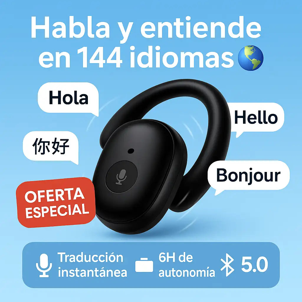 🎧 Auriculares Traductores – Entiende y comunícate en 144 idiomas al instante 🚀
