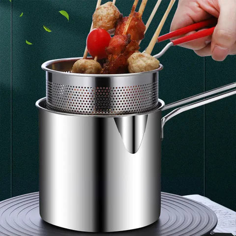 🍟 Olla Freidora de Acero Inoxidable 1.5L