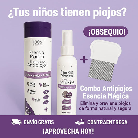 Esencia Mágica Antipiojos – Elimina y previene 100% natural, sin químicos agresivos