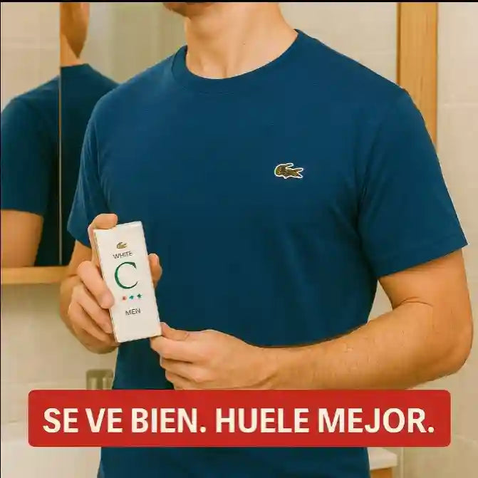 ⭐ Combo 5 Camisetas Lacoste + 1 Perfume Lacoste White GRATIS
