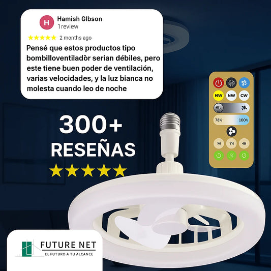 FANGLO: Ventilador de techo LED + Luz regulable