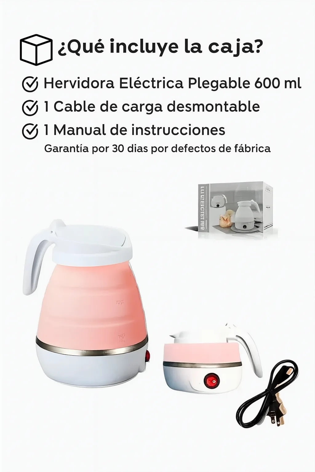 🌟 Hervidora Eléctrica Plegable – ¡Lleva el confort contigo a donde vayas!