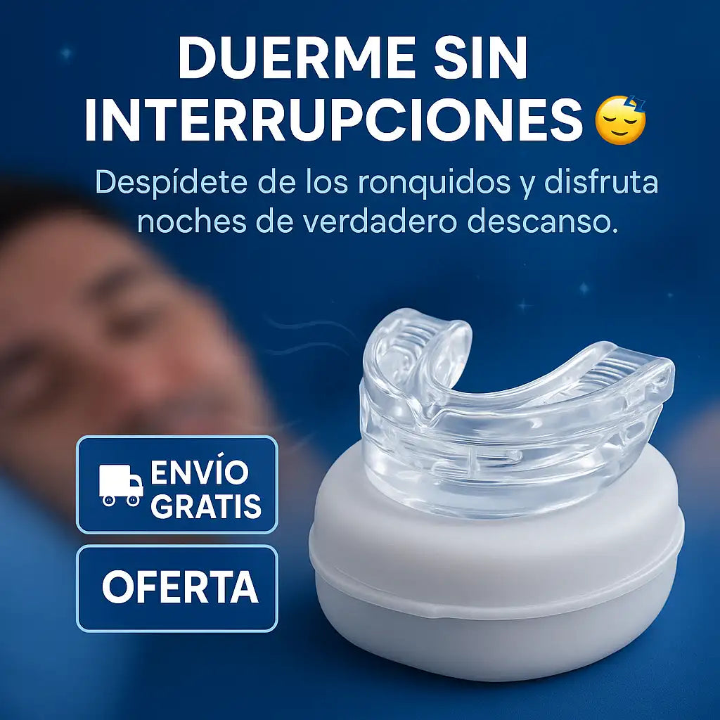 Duerme sin ronquidos 😴 – Recupera tus noches con nuestro protector bucal