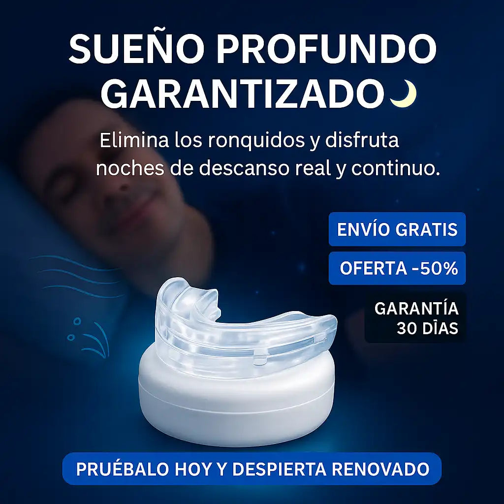 Duerme sin ronquidos 😴 – Recupera tus noches con nuestro protector bucal