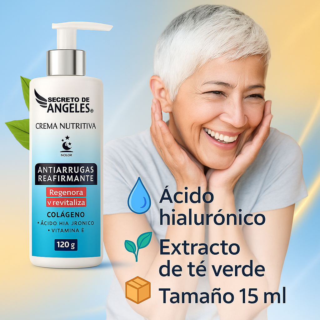 Crema Antiarrugas que ayuda a lucir una piel más suave