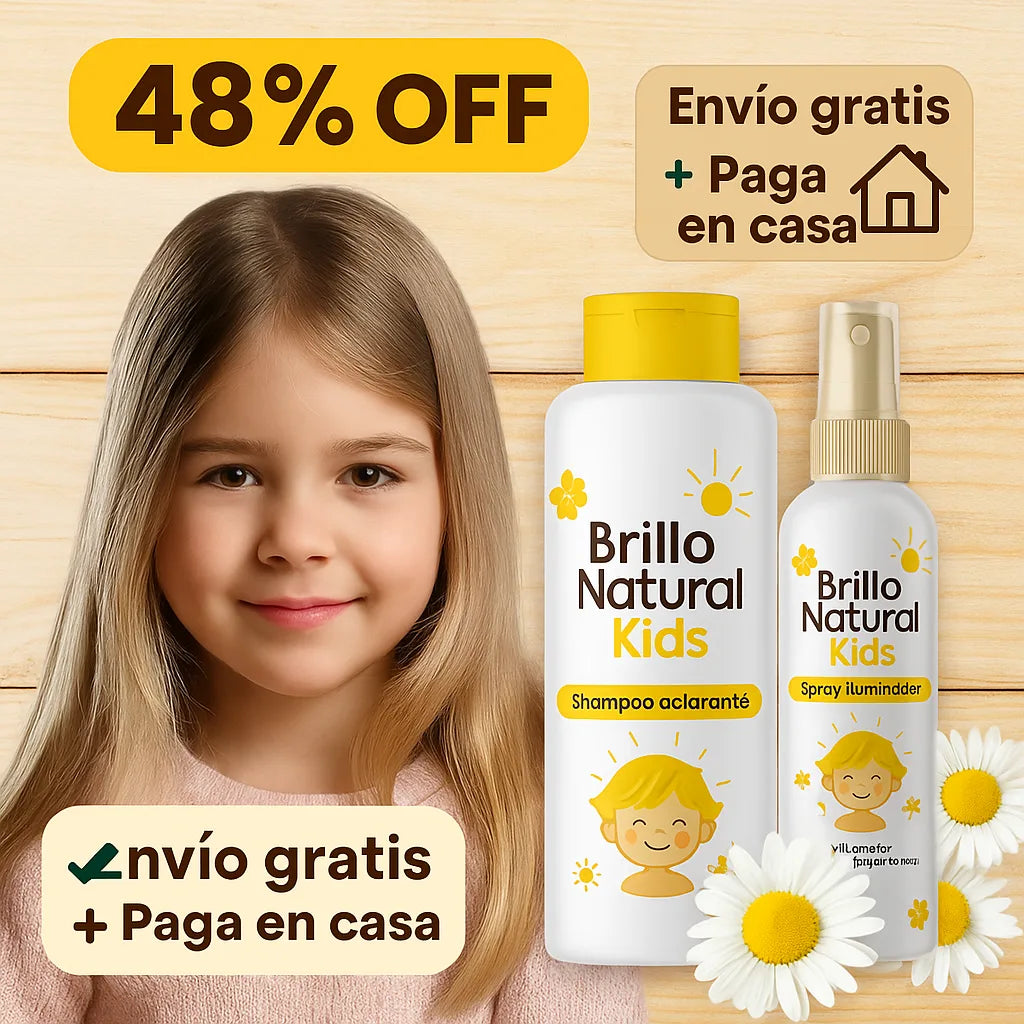 🎁 1 Kit- Brillo Natural Kids + Spray Iluminador GRATIS