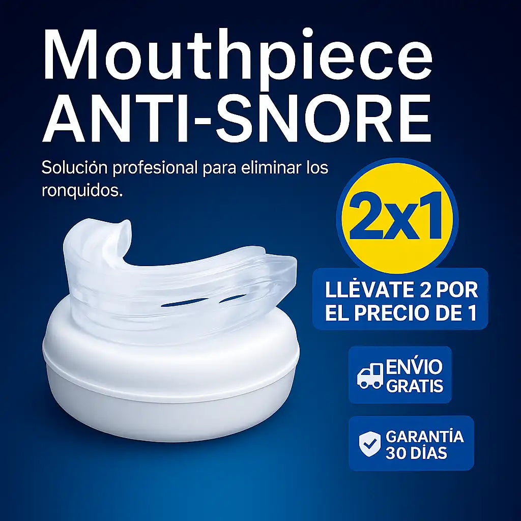 Duerme sin ronquidos 😴 – Recupera tus noches con nuestro protector bucal 2X1