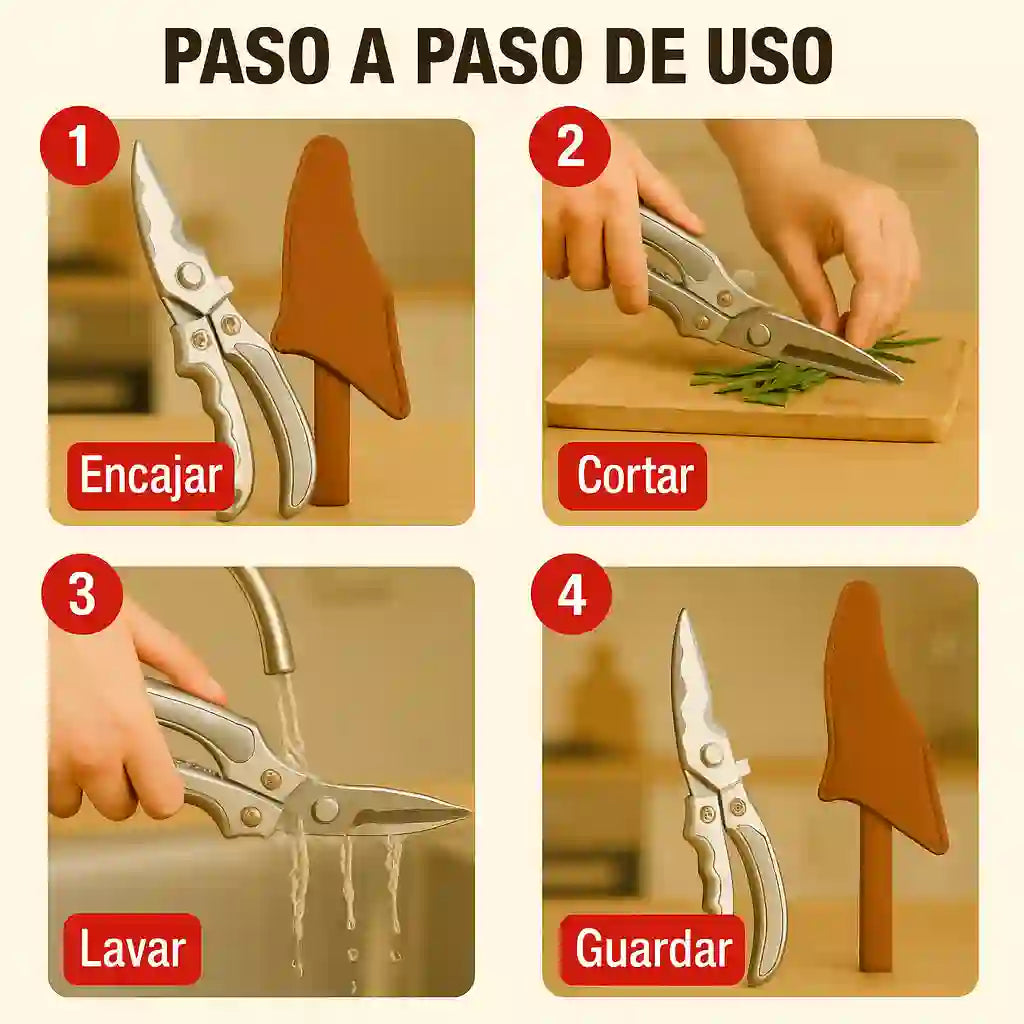 ✂️ Tijeras de Cocina Premium en Acero Inoxidable